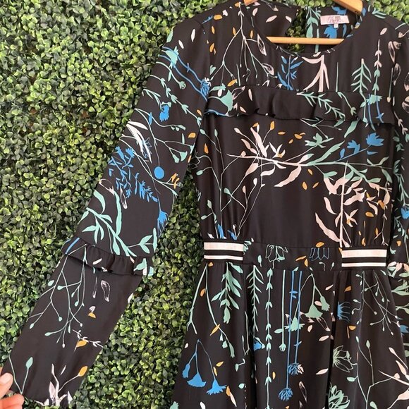 Parker Joelle Ruffle Trim Floral Dress - Picture 4 of 9